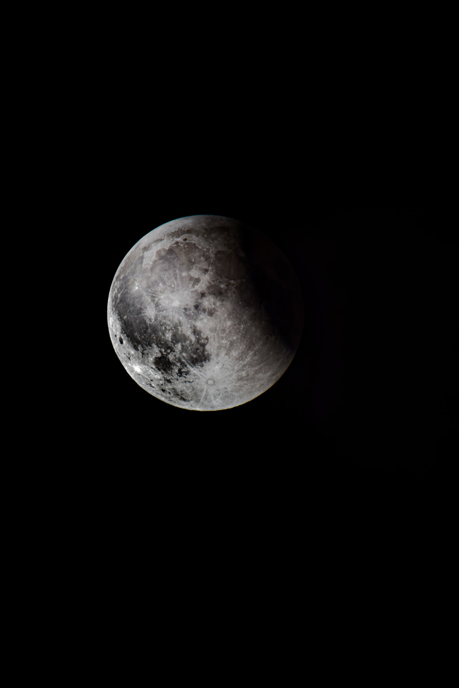 Mondfinsternis am 07.09.2025 - schon kurz vor Ende